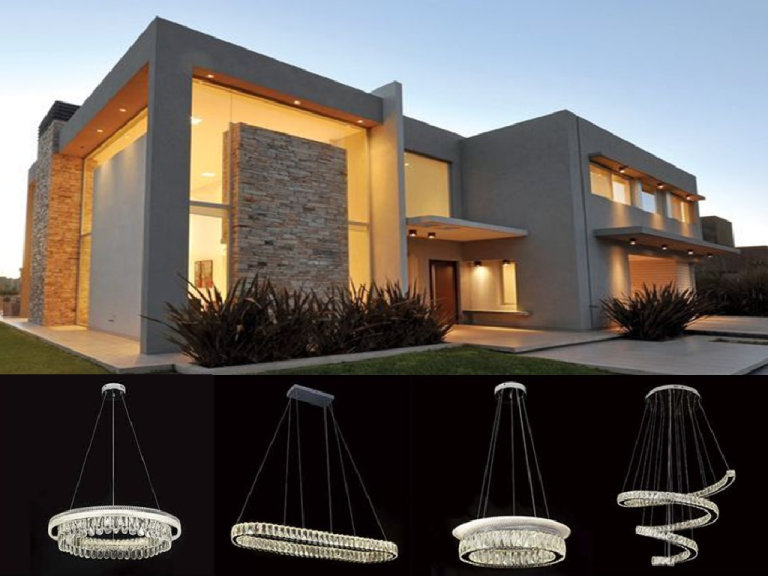 Lampara colgante de cristal