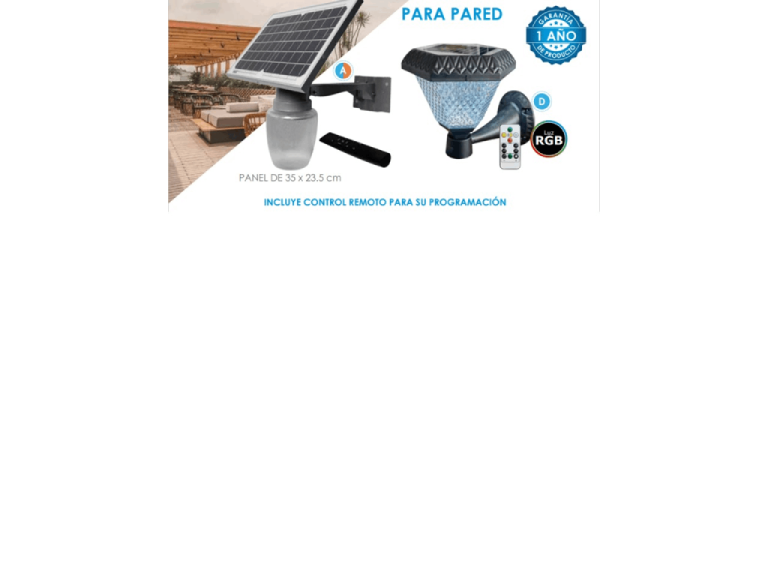 Lampara solar para pared