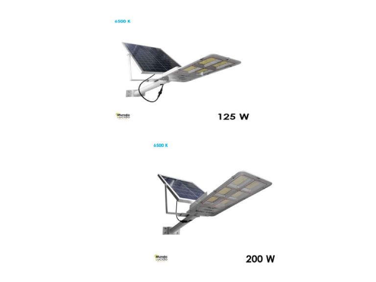 Luminario solar con panel independiente