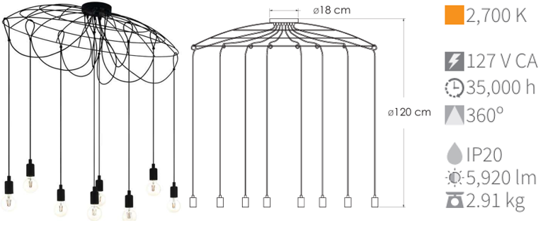 LAMPARA COLGANTE DECORATIVA TAILANDIA