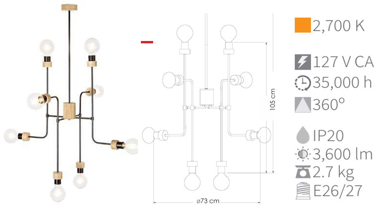 LAMPARA COLGANTE LISBOA
