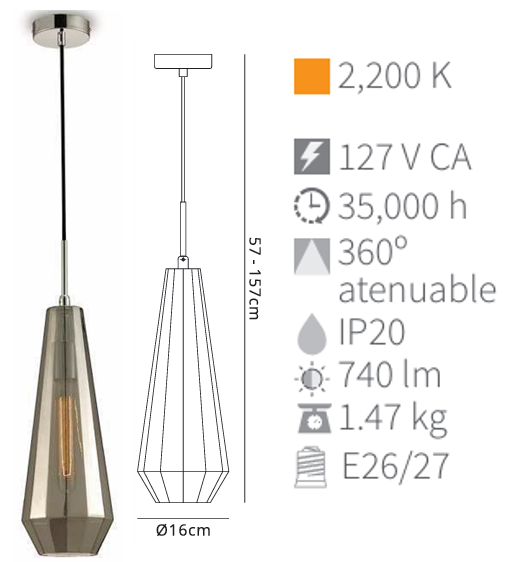 LAMPARA COLGANTE MARKUS