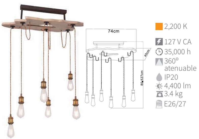 LAMPARA COLGANTE MUCHA