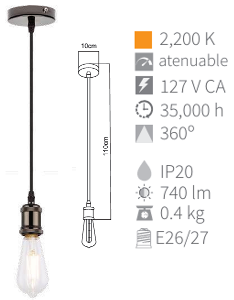 LAMPARA COLGANTE SA16