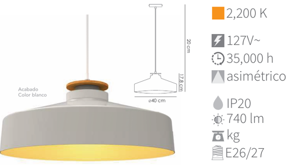 LAMPARA COLGANTE VIANKA