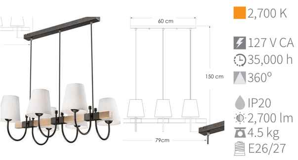 LAMPARA COLGANTE VIENA 2