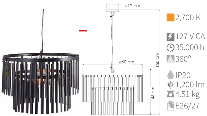 LAMPARA COLGANTE ZURICH