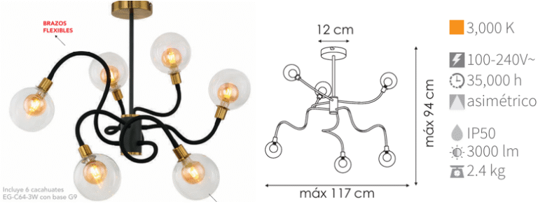 LAMPARA DECORATIVA KRAKEN