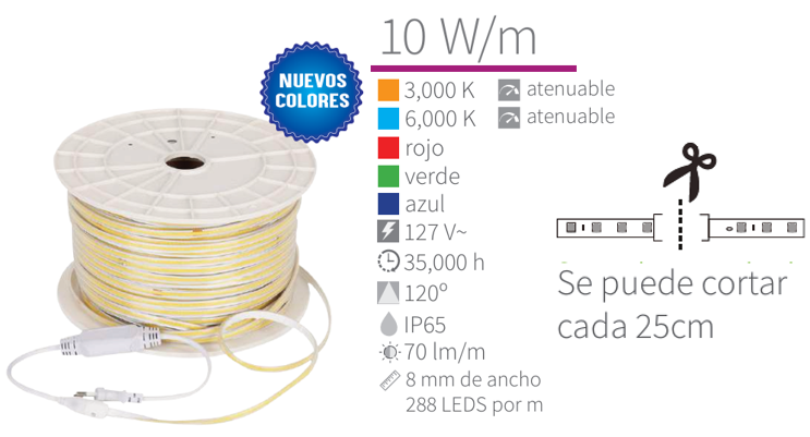 MANGUERA DE LED SCOB 50 MTS